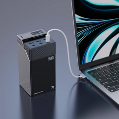 Powerology 50000mAh Power Bank 65W 3×PD Type-C and 3×USB-A - Black