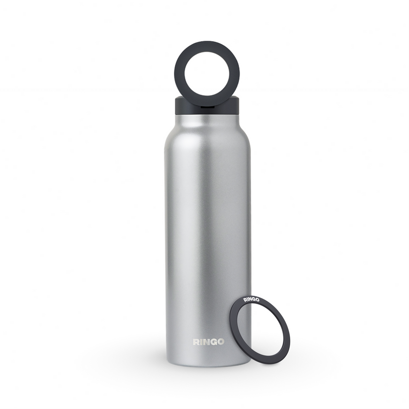 Ringo Water Bottle Steel 32 OZ - SCREW LID 946 ml - Silver