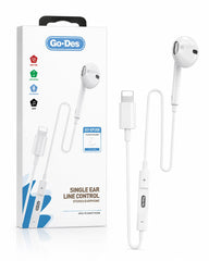Go-Des GD-EP208 USB Type-C Single Ear Stereo Earphone with Microphone and In-Line Control
