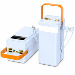 High Capacity Fast Charging Power Bank with Digital LED Display, Built-in Charging Cable & Portable Carry Handle - 160000mAh