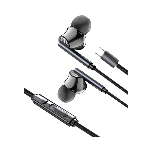 SIA Soundlink SI-SL31BUD-BLK Wired Type-C Earbuds With Mic and Volume Control 1.2m - Black (iOS Compatible)