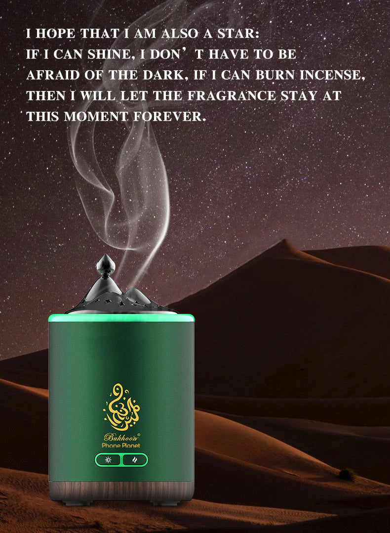 Exquisite Mountain Bukhoor Burner & Incense Diffuser | USB Rechargeable & Portable
