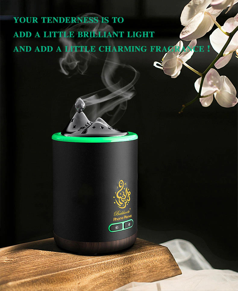 Exquisite Mountain Bukhoor Burner & Incense Diffuser | USB Rechargeable & Portable