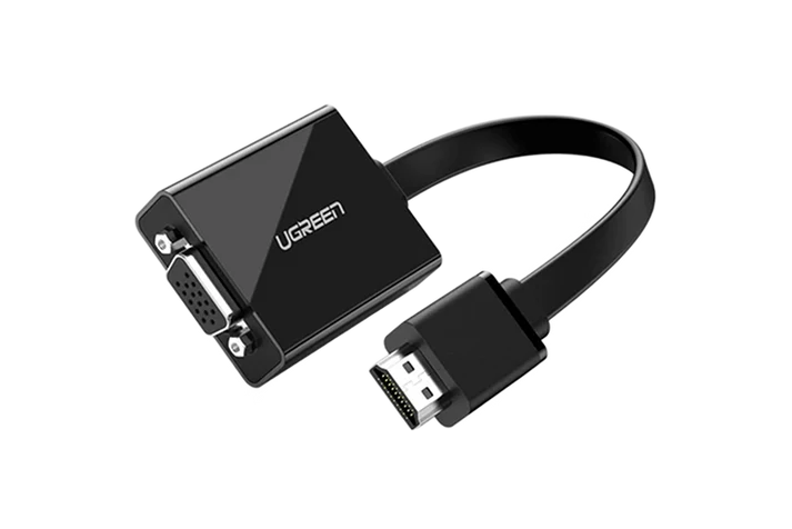 محول UGREEN HDMI إلى VGA بطول 25 سم (أسود)