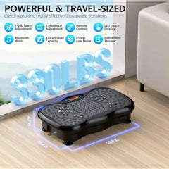 Be3ah Crazy Fit and Vibration Massage Plate, Carbon Fibre Vibration Plate, Vibration Plate for 150-Speed Adjustable with 120 kg Capacity