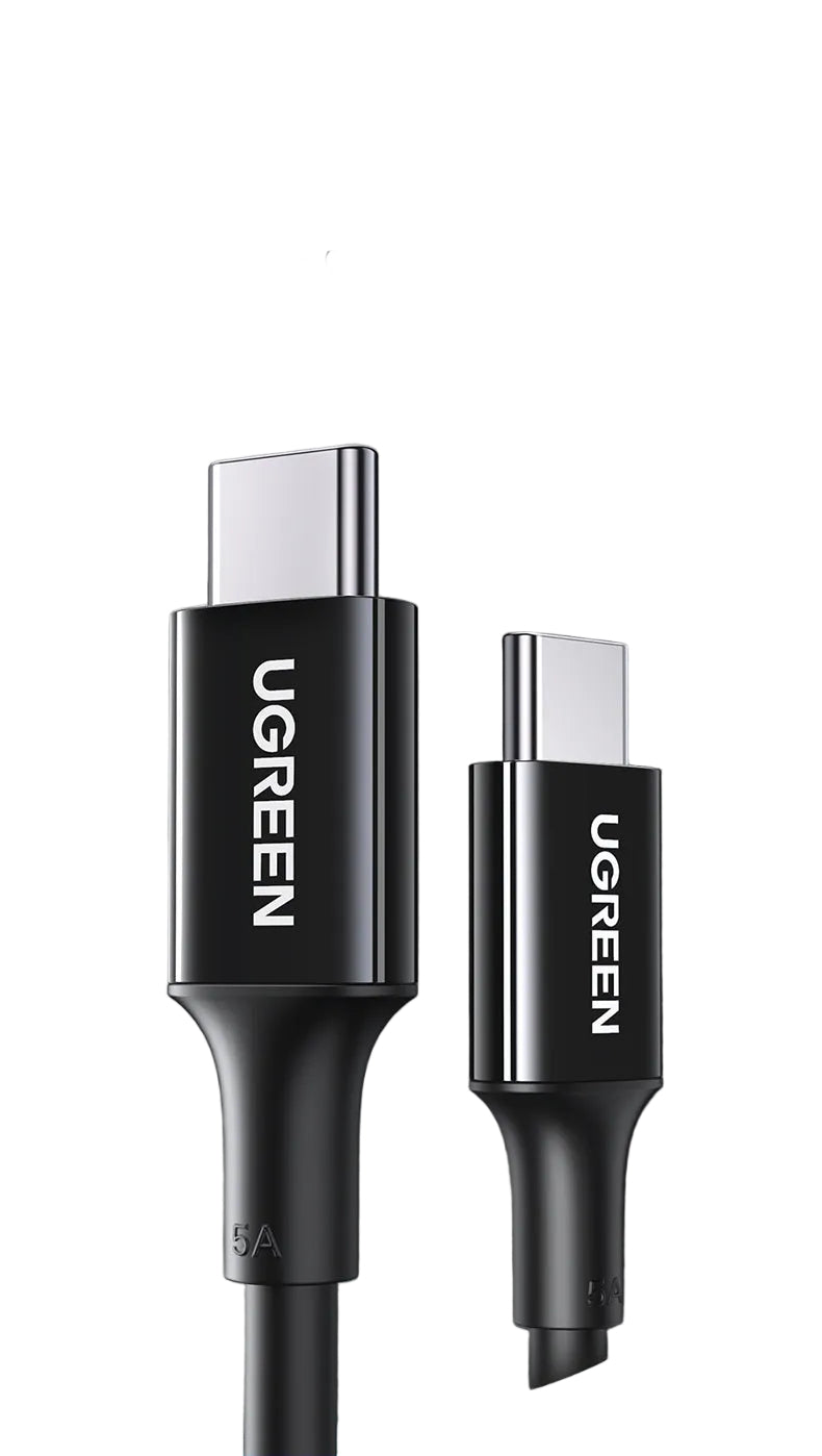 كابل شحن UGREEN USB-C 2.0 بقوة 100 واط بطول 2 متر (أسود)US300