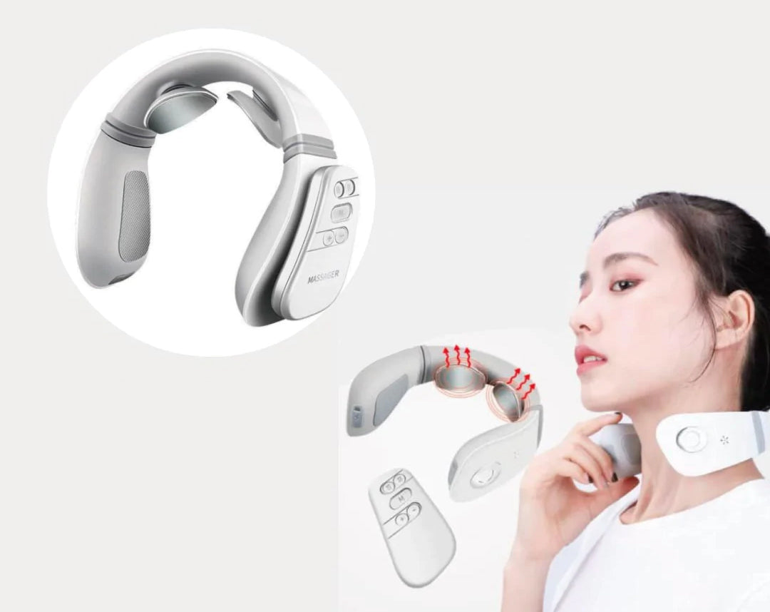 Cordless Portable EMS TENS Neck Massager for Pain Relief