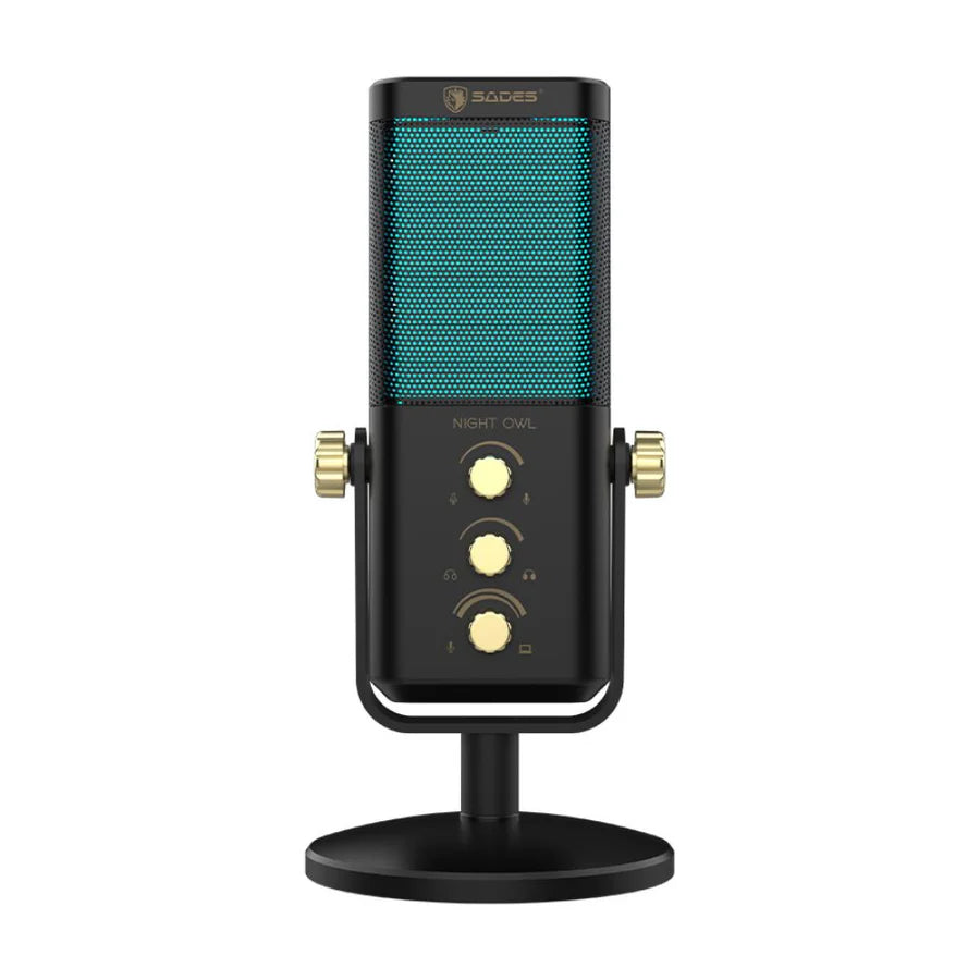 ميكروفون ساديس نايت OWI SA-M01B للألعاب RGB - أسود