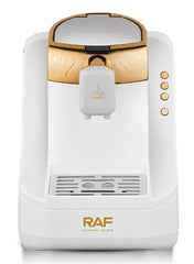 ماكينة صنع القهوة التركية RAF R.111 بنظام تخمير مزدوج بقوة 700 واط، وحماية من التدفق الزائد، ومنبه صوتي، وخزان قابل للفصل سعة 0.8 لتر