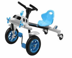 Lesimi Children’s Airplane Foot Pedal Drift Bike with 360° Spin, Rear Swivel Casters, Rotating Propellers, Supportive Seat and Steering Handlebar