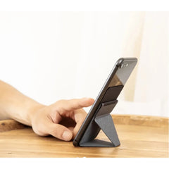 Allocacoc Phone Stand Moft Grey Foldable Adjustable Mobile Holder For Desk - DH0183GY-PSMOFT