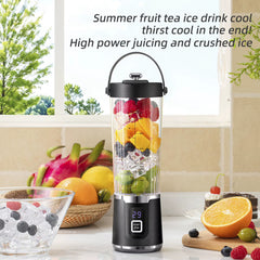 500ML Portable Rechargeable Juice Blender with 10 Stainless Steel Blades, 50W Motor, 22000 RPM, 3 Blending Modes, Digital Display & USB-C Charging