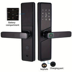 OSPON WiFi Smart Door Lock with Fingerprint, Password, RFID Card & Tuya Mobile App Control - Open Box / New Product