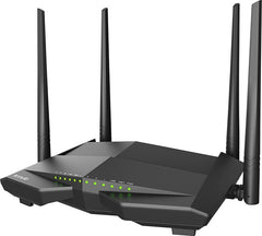 Tenda V12 AC1200 Dual Band Wi-Fi Gigabit VDSL/ADSL Modem Router, 4x5dBi Fixed External Antennas, Profile 35b, 300Mbps at 2.4GHz, 867Mbps at 5GHz, 20M/40M/80M Bandwidth | V12