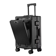 Smart Multifunction Travel Luggage with Dual TSA Lock System, USB & Type-C Charging Port, Front Laptop Compartment, Spinner Wheels, Hard Shell Suitcase 20” & 24”
