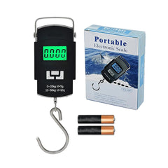 50Kg Digital Hanging Luggage Scale with Backlit LCD Display, High Precision Sensor, Tare Function, Temperature Display, Auto Shut-Off & Multi-Unit Electronic Hanging Weight Scale