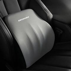 Ergonomic Memory Foam Lumbar Support Cushion for Car Seat & Office Chair - Air Memory Cotton Inner Core, 4D Surround Spine Support Waist Pillow - Open Box / New Product