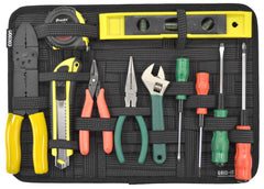 Elastic Grid-It Organizer with Flexible Retention Straps, Rear Zipper Pocket & Multi-Purpose Gadget, Cable, Tool & Travel Storage – 27.5 × 19.5 × 0.8 CM
