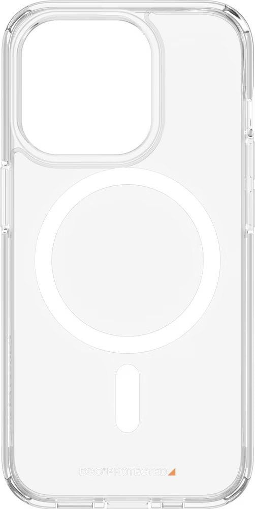 PanzerGlass HardCase MagSafe Clear Protective Cover for Apple iPhone 15 Pro with D3O Bio Material, Tempered Glass Back and Military Grade Drop Protection