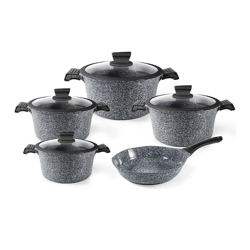 OSFE UMC Marble Cookware Set 17 Pcs - Grey
