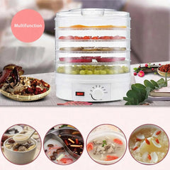 350W 5-Tray Food Dehydrator Machine with 35–70°C Adjustable Temperature Control & Food-Grade Stackable Drying Trays
