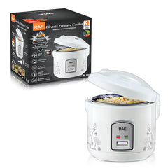 RAF R.180 5L 900W Electric Rice Cooker with Non-Stick Inner Pot, Automatic Keep Warm Function, Constant Temperature Heating, Cooking Basket, Measuring Cup & Serving Spoon