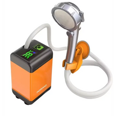 Porodo Portable Camping Shower Pump PDLFST021OG - USB Rechargeable, Orange
