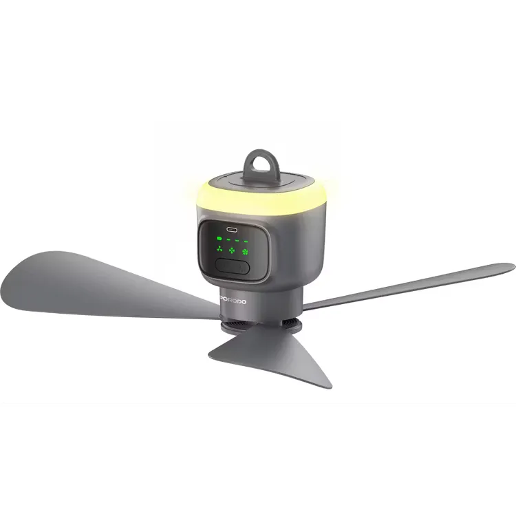 Porodo Portable Ceiling Fan PDRSF12KGY - 12000mAh, Remote, Gray