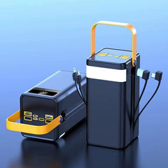 High Capacity Fast Charging Power Bank with Digital LED Display, Built-in Charging Cable & Portable Carry Handle - 160000mAh