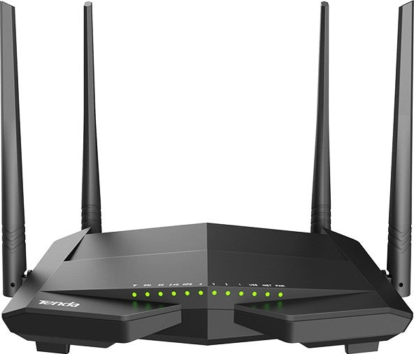 Tenda V12 AC1200 Dual Band Wi-Fi Gigabit VDSL/ADSL Modem Router, 4x5dBi Fixed External Antennas, Profile 35b, 300Mbps at 2.4GHz, 867Mbps at 5GHz, 20M/40M/80M Bandwidth | V12