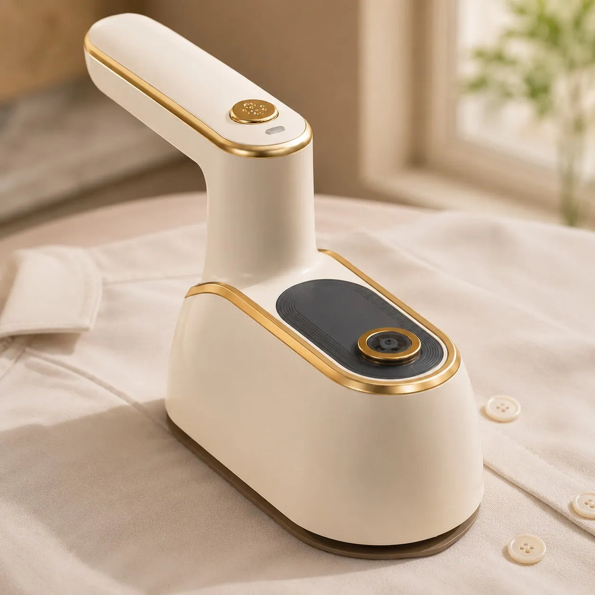 1300W 4-in-1 Portable Handheld Steam Iron & Garment Steamer with 20S Fast Heating, 150ml Water Tank, 180° Rotating Handle, 16.5 CM Ceramic Soleplate, 7 Steam Holes, 25±3g/min Continuous Steam Output & Wet/Dry Ironing for Home & Travel