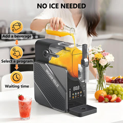 RAF R.78007 2L 200W 8-in-1 Automatic Slush Maker & Frozen Drink Machine with Digital Touchscreen, No-Ice Quick Freezing & Automatic Cleaning