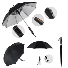 Rechargeable UV50 Cooling Umbrella with Built-in Fan and Misting Spray