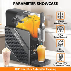 RAF R.78007 2L 200W 8-in-1 Automatic Slush Maker & Frozen Drink Machine with Digital Touchscreen, No-Ice Quick Freezing & Automatic Cleaning