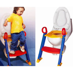 Childrens Potty Training Seat with Foldable Step Ladder, Adjustable Height, Non-Slip Design for Toddlers and Kids & Baby Toilet Training