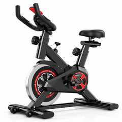 Premium Indoor Spinning Exercise Bike with 4Kg Flywheel, Magnetic Resistance System, LCD Multi-Function Display, Water Bottle Holder, Adjustable Seat & Handlebar, Non-Slip Pedals, 120Kg Capacity