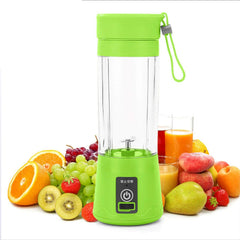 380ML Portable Rechargeable Mini Juice Blender with 6 Stainless Steel Blades, USB Charging, One-Touch Control & Smoothie Maker Bottle