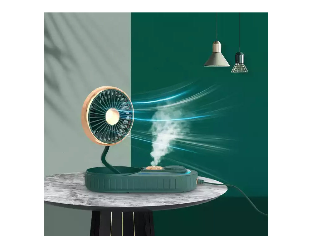 Adjustable Portable Mist Cooling Fan with Adjustable Speed - USB Powered