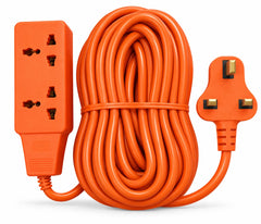 10M Heavy Duty Dual Universal Socket Extension Cord with UK 3-Pin Plug 110-220V 10A-16A Indoor & Outdoor Use