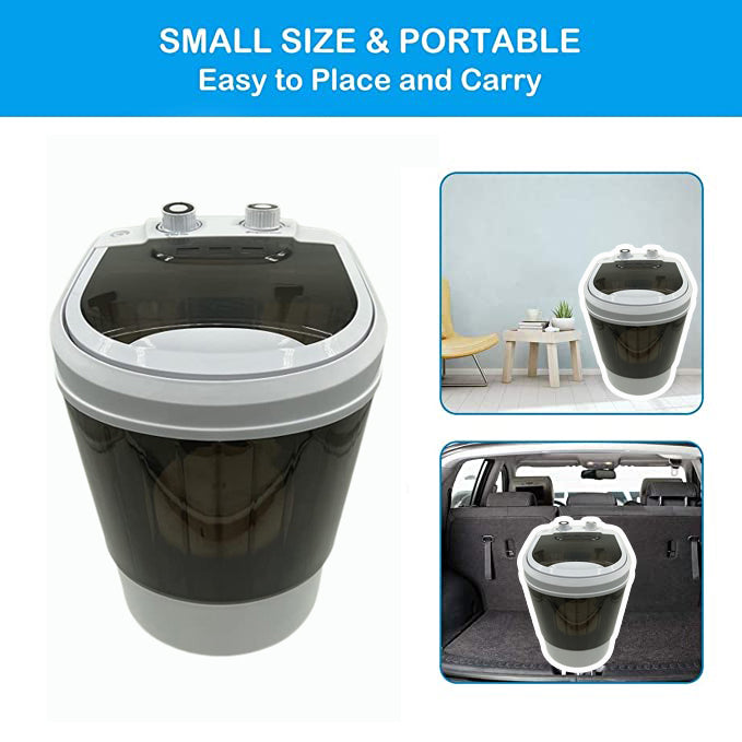 Mini Portable Washing Machine with Low Noise and Intelligent Wash Cycle 3 Kg Capacity