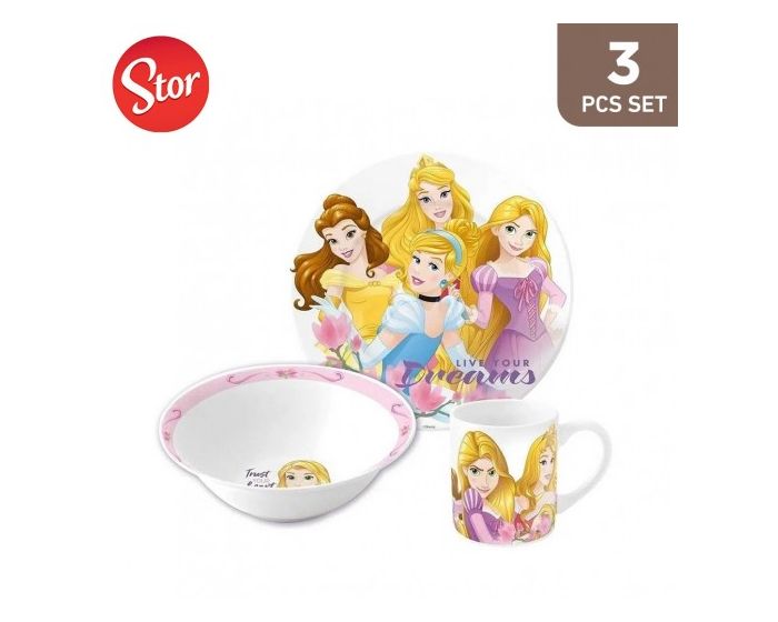 STOR Princess Ceramic Snack Set of 3 PCS