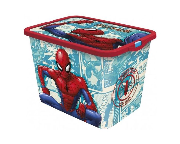 STOR STORAGE CLICK BOX 23 L SPIDERMAN COMIC BOOK