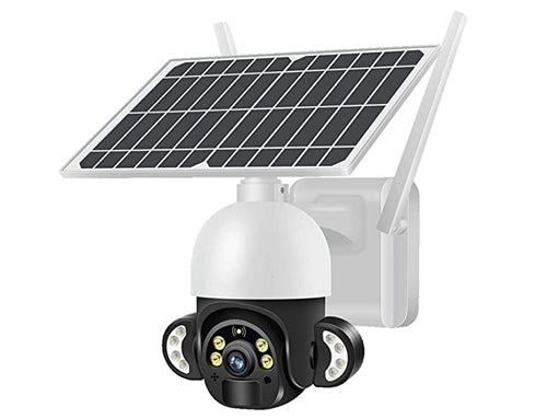 4G Solar 2MP PTZ Outdoor Camera with Full Color Night Vision, Motion Detection Alarm & Light & 2-Way Audio