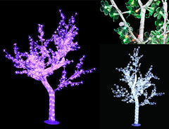 Sparkling LED Crystal Multicolor Cherry Blossom Tree Light - Water resistant Decorative Tree with Multi Color Modes