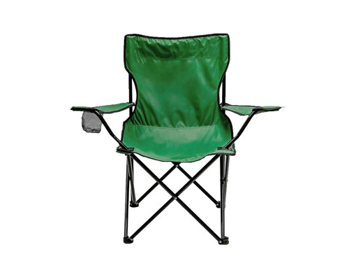 Portable Foldable Camping Chair with Water Bottle Slot & Padded Seat