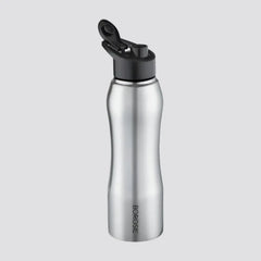 Borosil Grip N Sip Stainless Steel Single Wall Water Bottle, Leak Proof Lightweight Sipper Bottle for Office Travel Gym & Outdoor Use