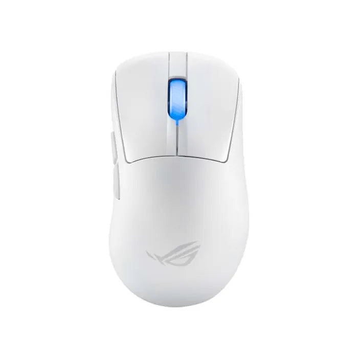 Asus Rog keris Ace II Wireless/Bluetooth RGB Gaming Mouse with 42,000 DPI OutStanding 90-Hour Battery Life - White