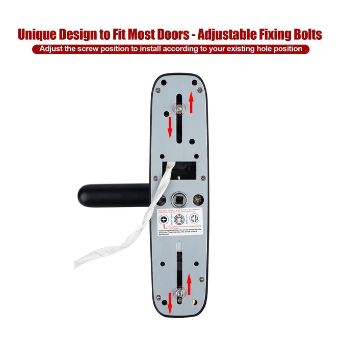 Intelligent Smart Door Lock - Electronic Lock Digital Door with Wifi and Biometric Fingerprints (Tuya App Compatible)