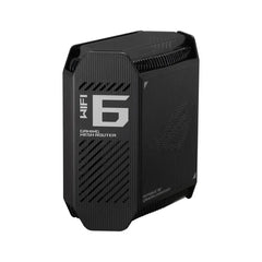 Asus ROG Rapture GT6 Wifi 6 Tri-Band Gaming Mesh Router 2.5GE Wan Port, Ai Protection, 1 Pack System - Black