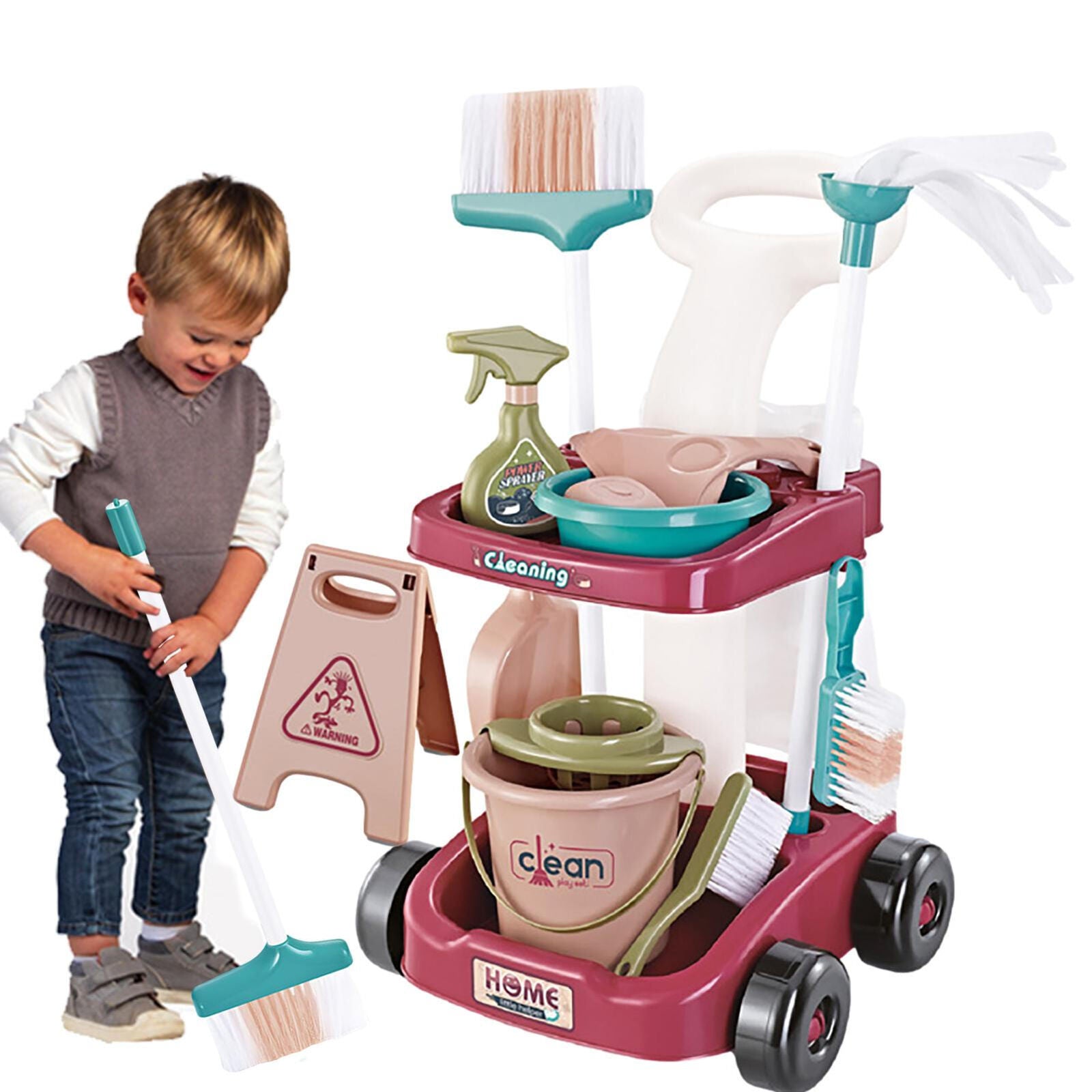 Little Helper Cleaning Trolley Educational Toy with Accessories